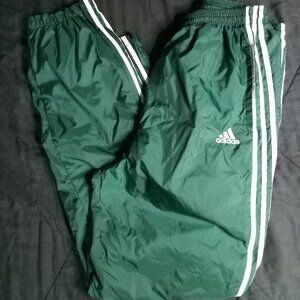 Vintage 90s Adidas 3 Stripe Lined Wind Pants Joggers Trainers